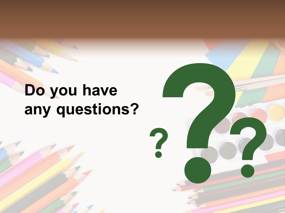 Desk Primary Pen PowerPoint Template