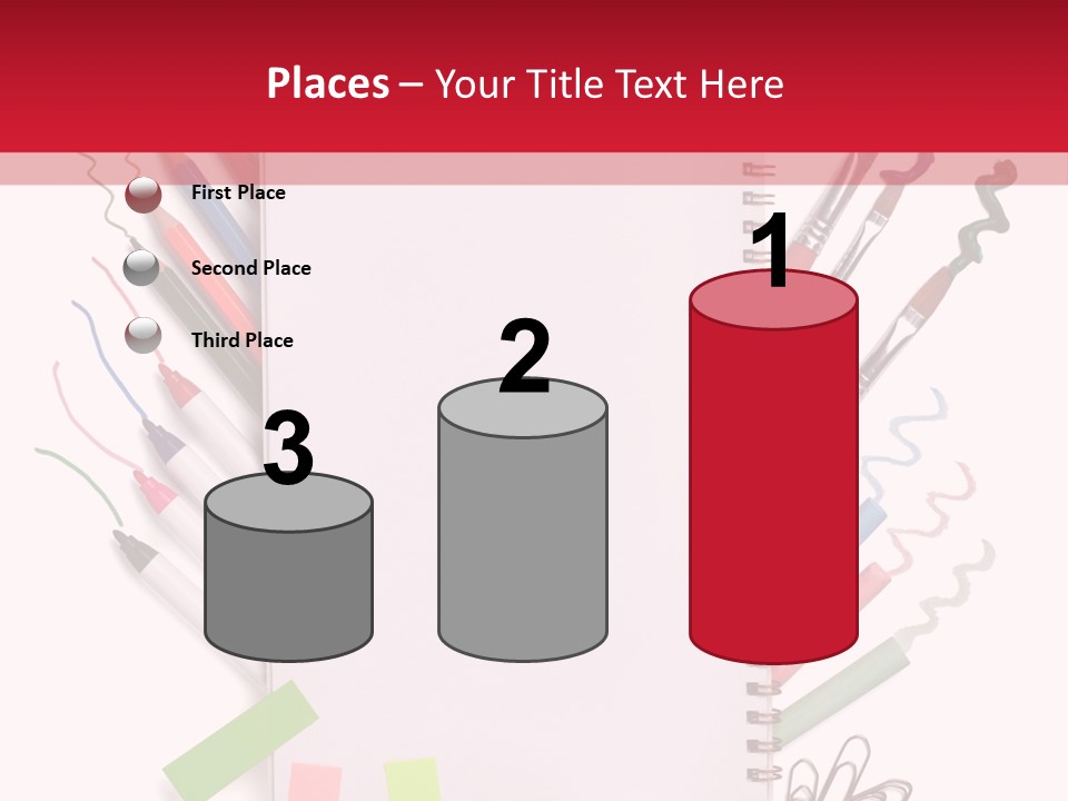 A Notepad Surrounded By Office Supplies And A Magnifying Glass PowerPoint Template