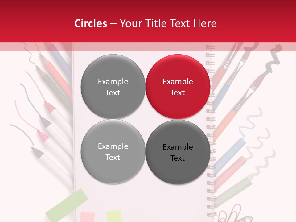 A Notepad Surrounded By Office Supplies And A Magnifying Glass PowerPoint Template