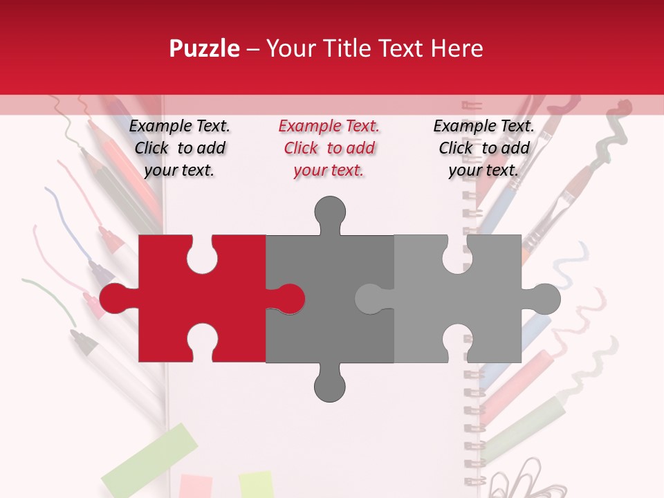A Notepad Surrounded By Office Supplies And A Magnifying Glass PowerPoint Template