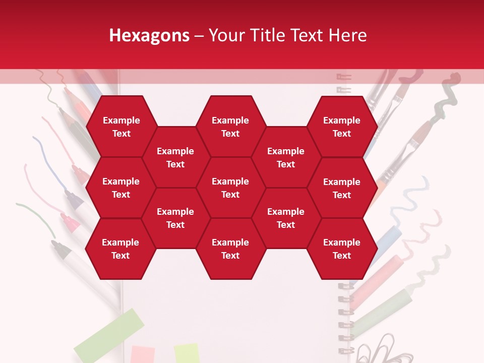 A Notepad Surrounded By Office Supplies And A Magnifying Glass PowerPoint Template