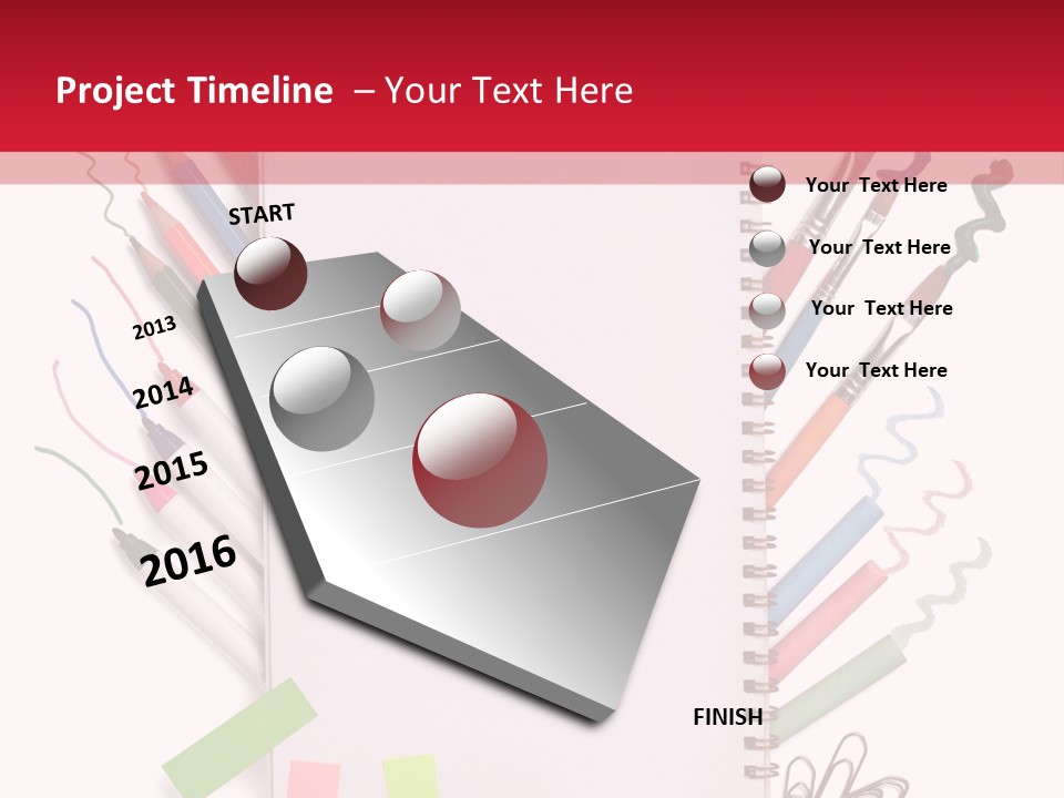 A Notepad Surrounded By Office Supplies And A Magnifying Glass PowerPoint Template