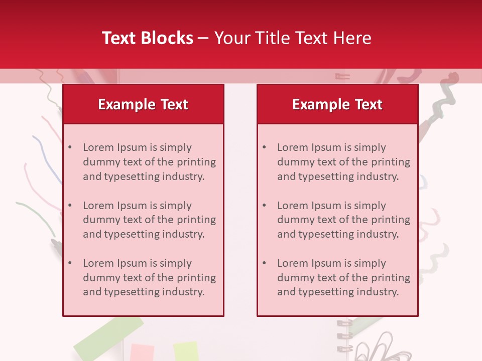 A Notepad Surrounded By Office Supplies And A Magnifying Glass PowerPoint Template