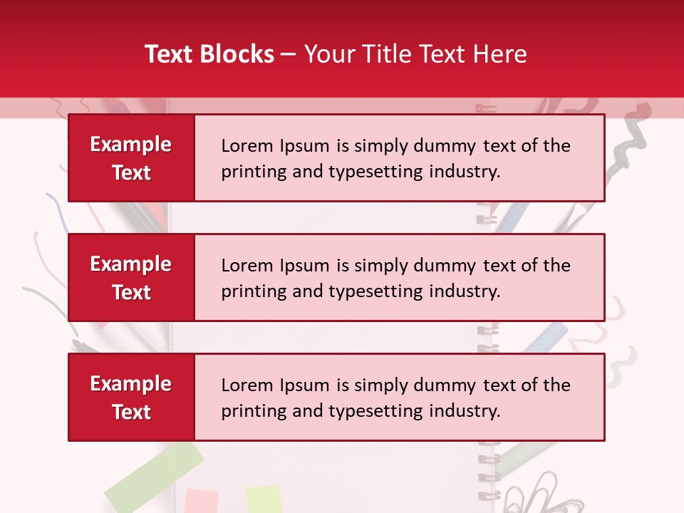 A Notepad Surrounded By Office Supplies And A Magnifying Glass PowerPoint Template