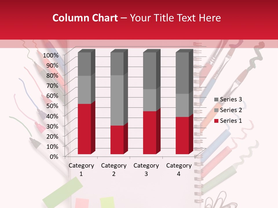 A Notepad Surrounded By Office Supplies And A Magnifying Glass PowerPoint Template