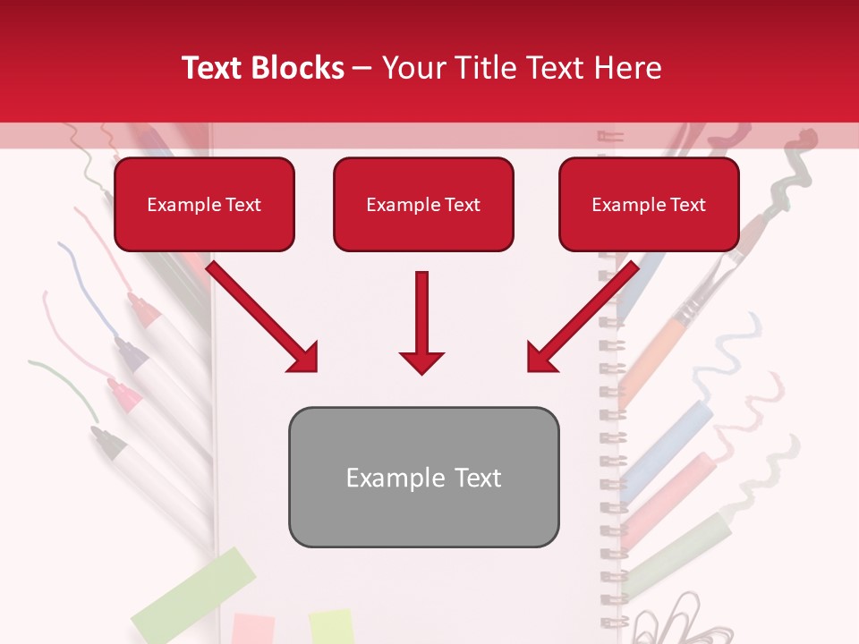 A Notepad Surrounded By Office Supplies And A Magnifying Glass PowerPoint Template