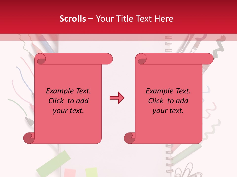A Notepad Surrounded By Office Supplies And A Magnifying Glass PowerPoint Template