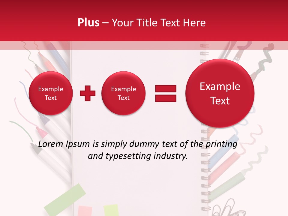 A Notepad Surrounded By Office Supplies And A Magnifying Glass PowerPoint Template