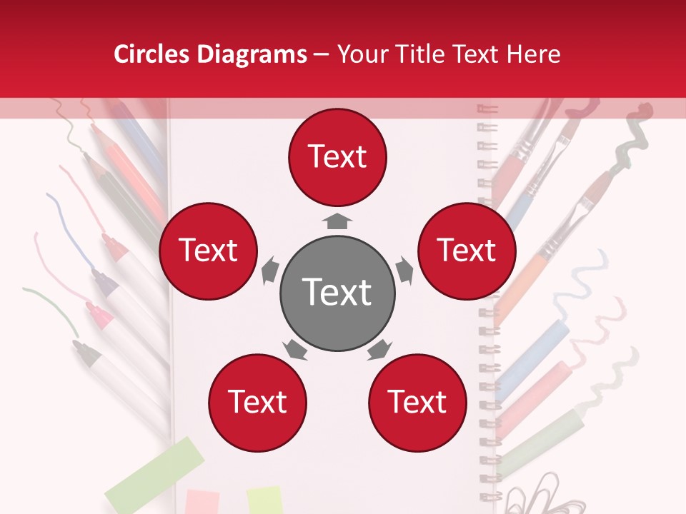 A Notepad Surrounded By Office Supplies And A Magnifying Glass PowerPoint Template
