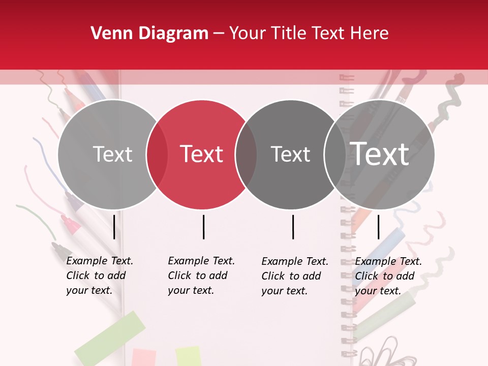 A Notepad Surrounded By Office Supplies And A Magnifying Glass PowerPoint Template