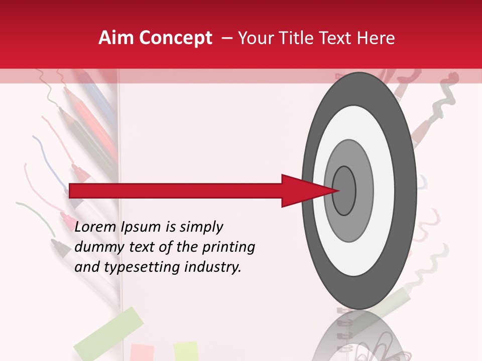A Notepad Surrounded By Office Supplies And A Magnifying Glass PowerPoint Template