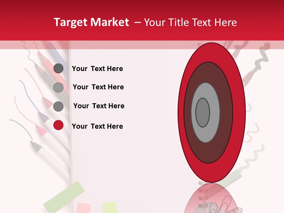 A Notepad Surrounded By Office Supplies And A Magnifying Glass PowerPoint Template