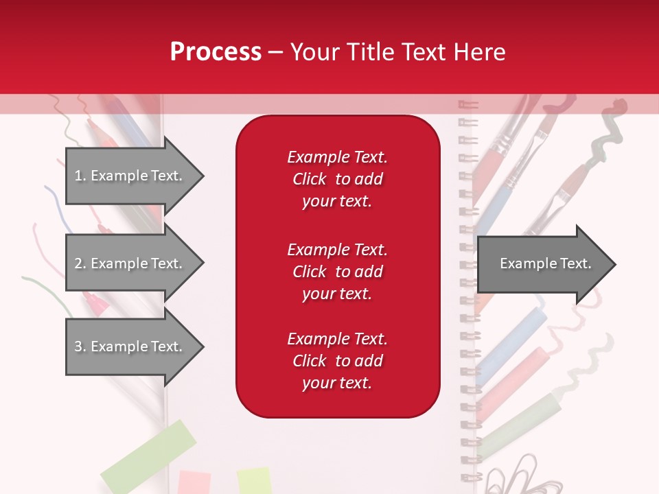 A Notepad Surrounded By Office Supplies And A Magnifying Glass PowerPoint Template