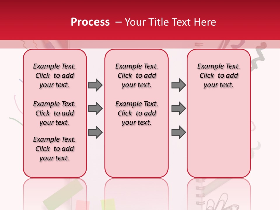 A Notepad Surrounded By Office Supplies And A Magnifying Glass PowerPoint Template