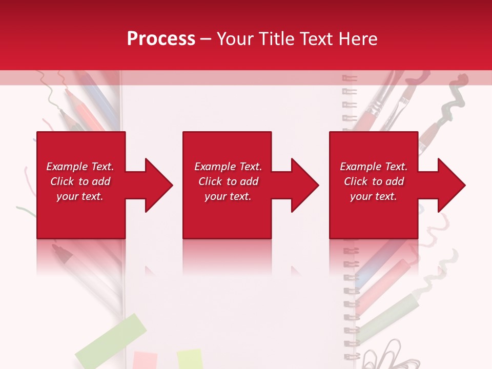 A Notepad Surrounded By Office Supplies And A Magnifying Glass PowerPoint Template