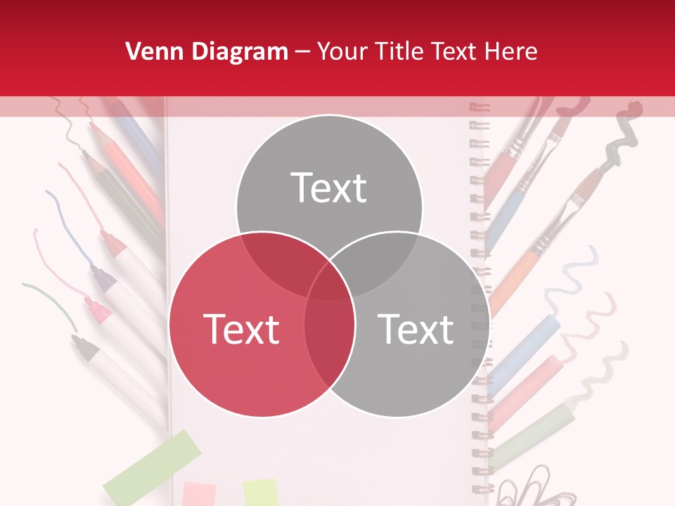 A Notepad Surrounded By Office Supplies And A Magnifying Glass PowerPoint Template