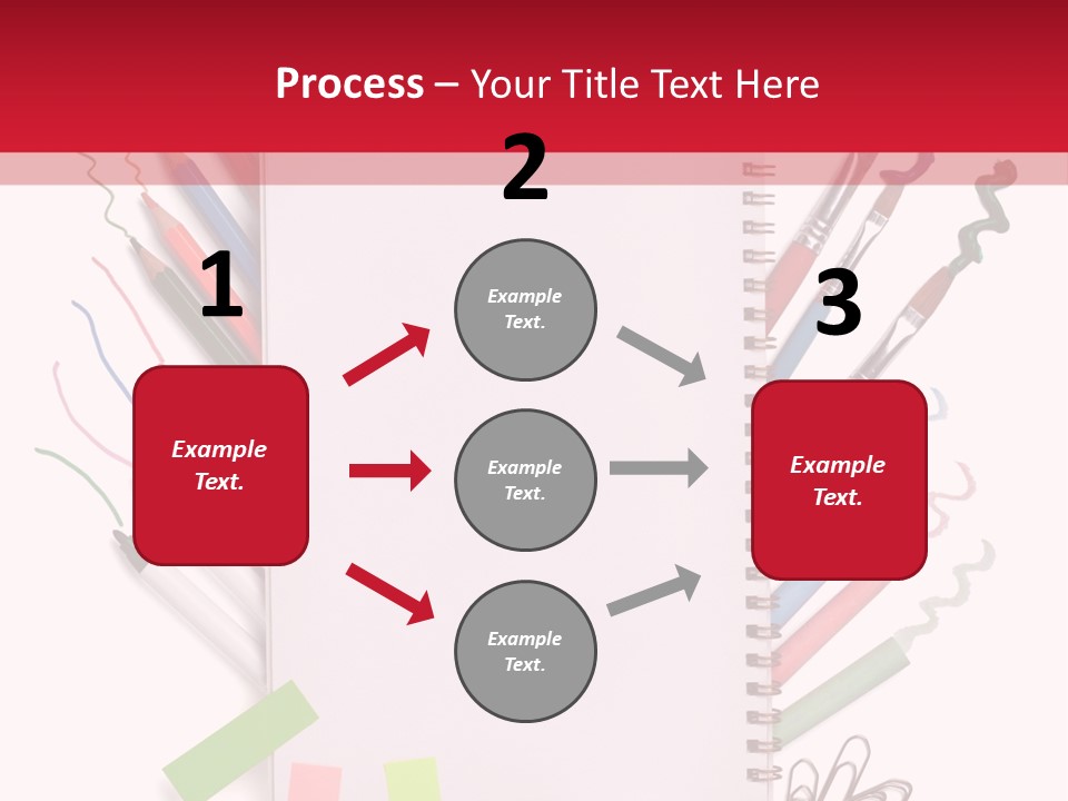 A Notepad Surrounded By Office Supplies And A Magnifying Glass PowerPoint Template