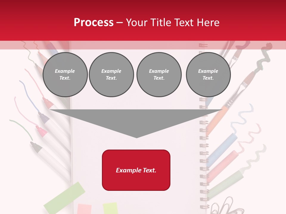 A Notepad Surrounded By Office Supplies And A Magnifying Glass PowerPoint Template