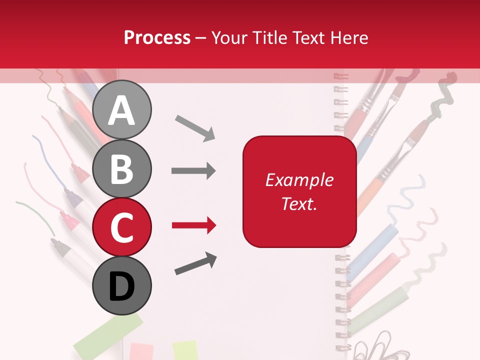 A Notepad Surrounded By Office Supplies And A Magnifying Glass PowerPoint Template