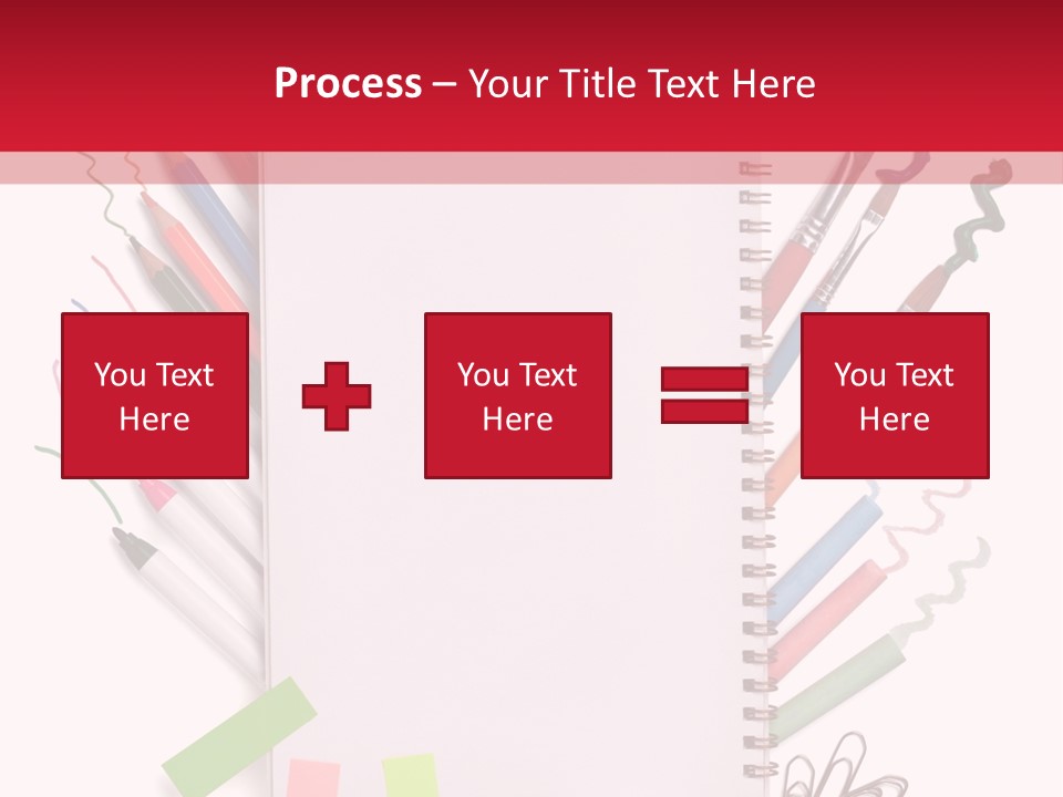 A Notepad Surrounded By Office Supplies And A Magnifying Glass PowerPoint Template