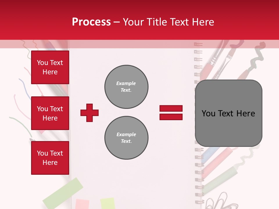 A Notepad Surrounded By Office Supplies And A Magnifying Glass PowerPoint Template