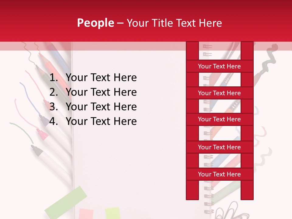 A Notepad Surrounded By Office Supplies And A Magnifying Glass PowerPoint Template