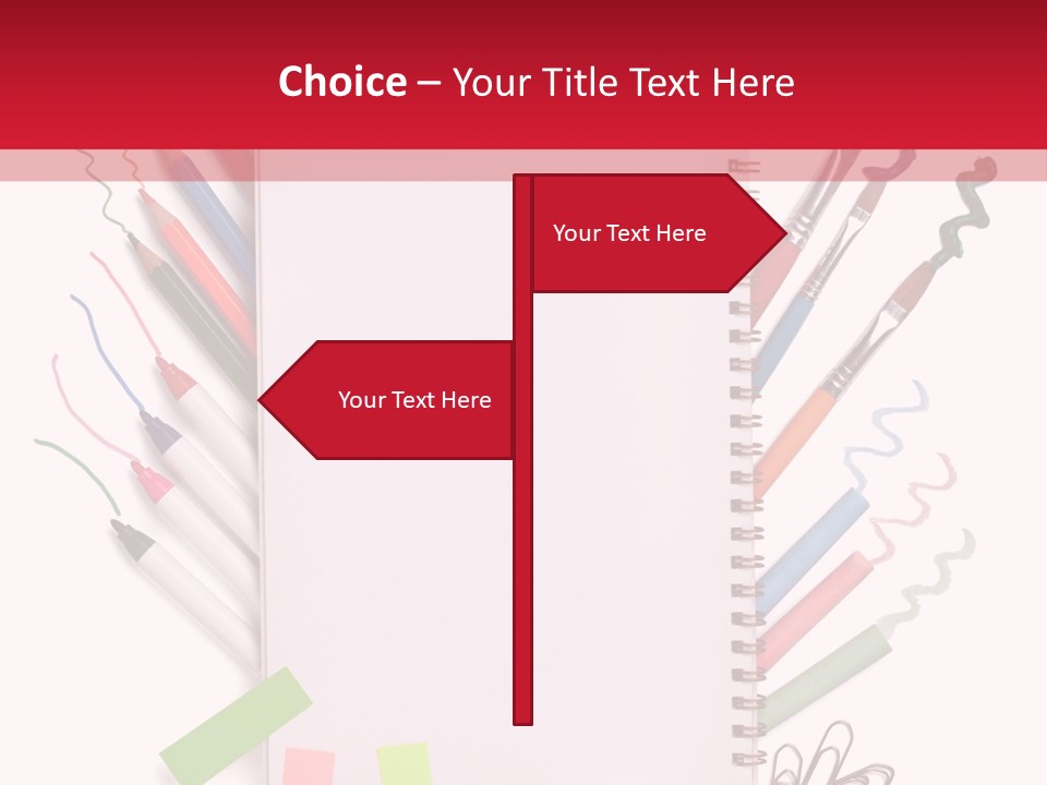 A Notepad Surrounded By Office Supplies And A Magnifying Glass PowerPoint Template