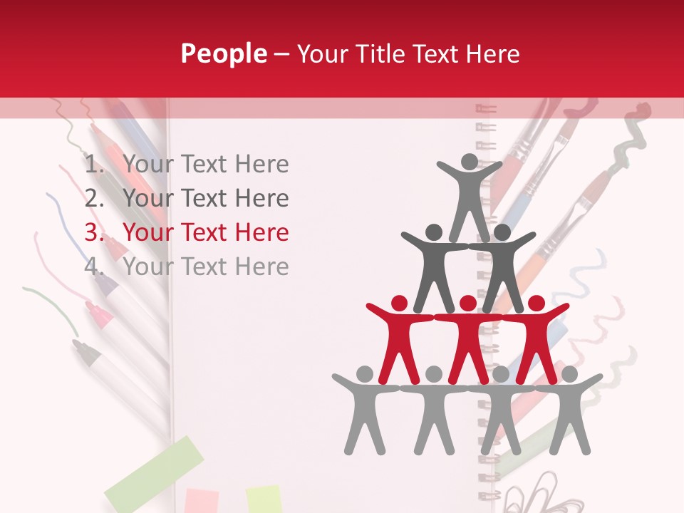 A Notepad Surrounded By Office Supplies And A Magnifying Glass PowerPoint Template