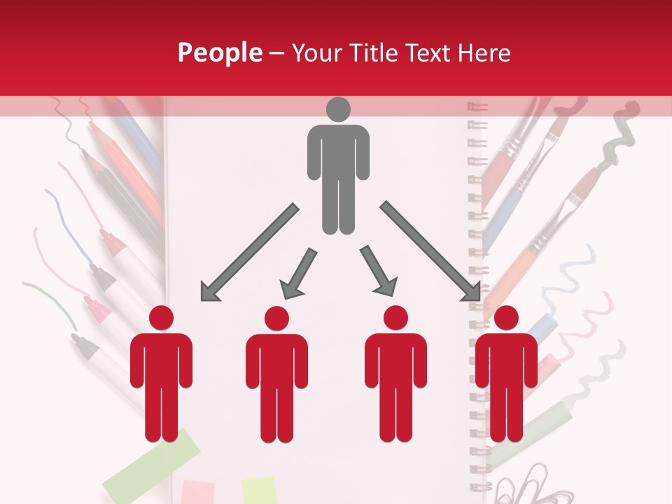 A Notepad Surrounded By Office Supplies And A Magnifying Glass PowerPoint Template
