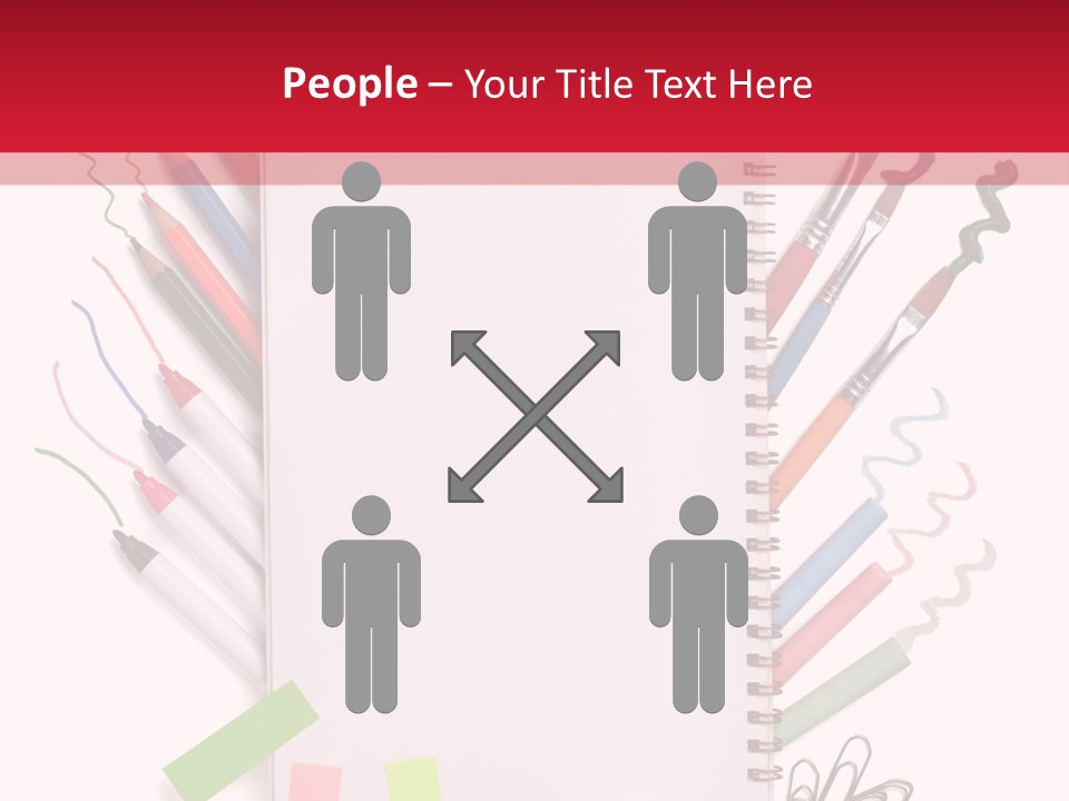 A Notepad Surrounded By Office Supplies And A Magnifying Glass PowerPoint Template