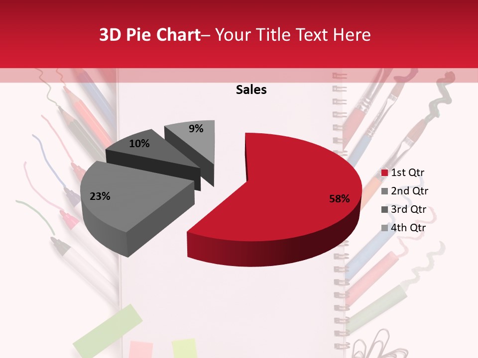 A Notepad Surrounded By Office Supplies And A Magnifying Glass PowerPoint Template