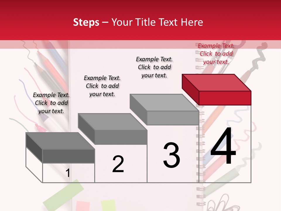 A Notepad Surrounded By Office Supplies And A Magnifying Glass PowerPoint Template
