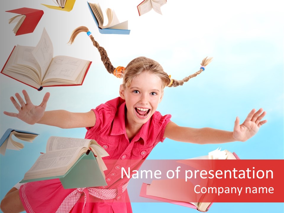 High White Child PowerPoint Template