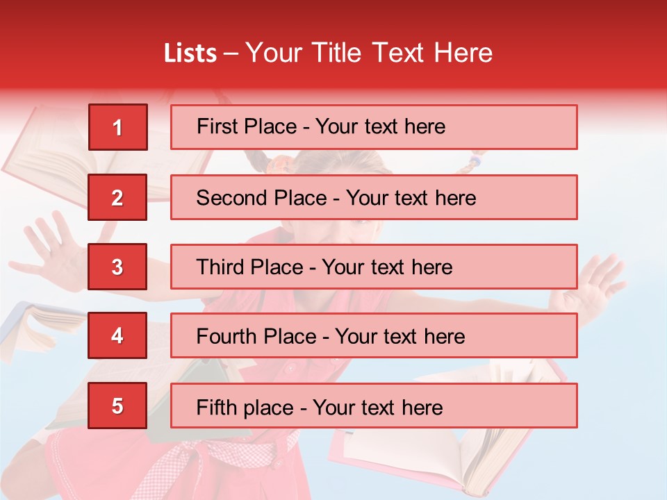 High White Child PowerPoint Template