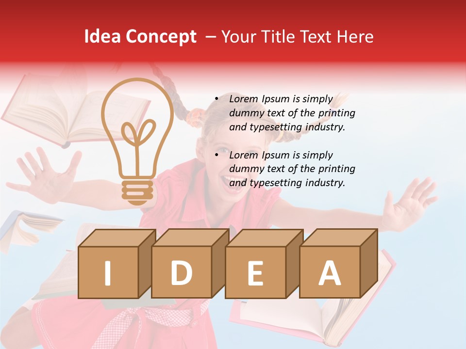 High White Child PowerPoint Template