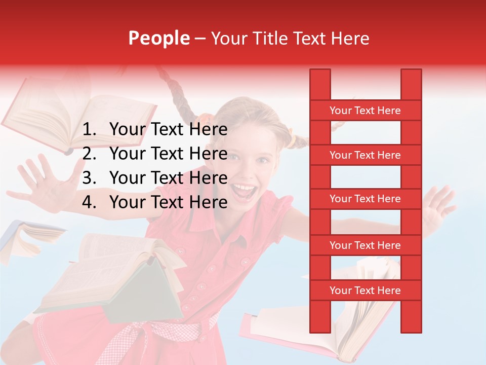 High White Child PowerPoint Template