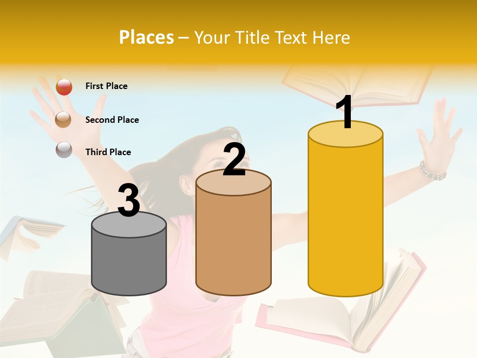 Studying Smiling Study PowerPoint Template