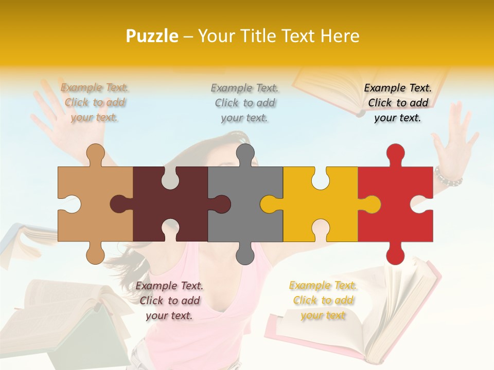 Studying Smiling Study PowerPoint Template