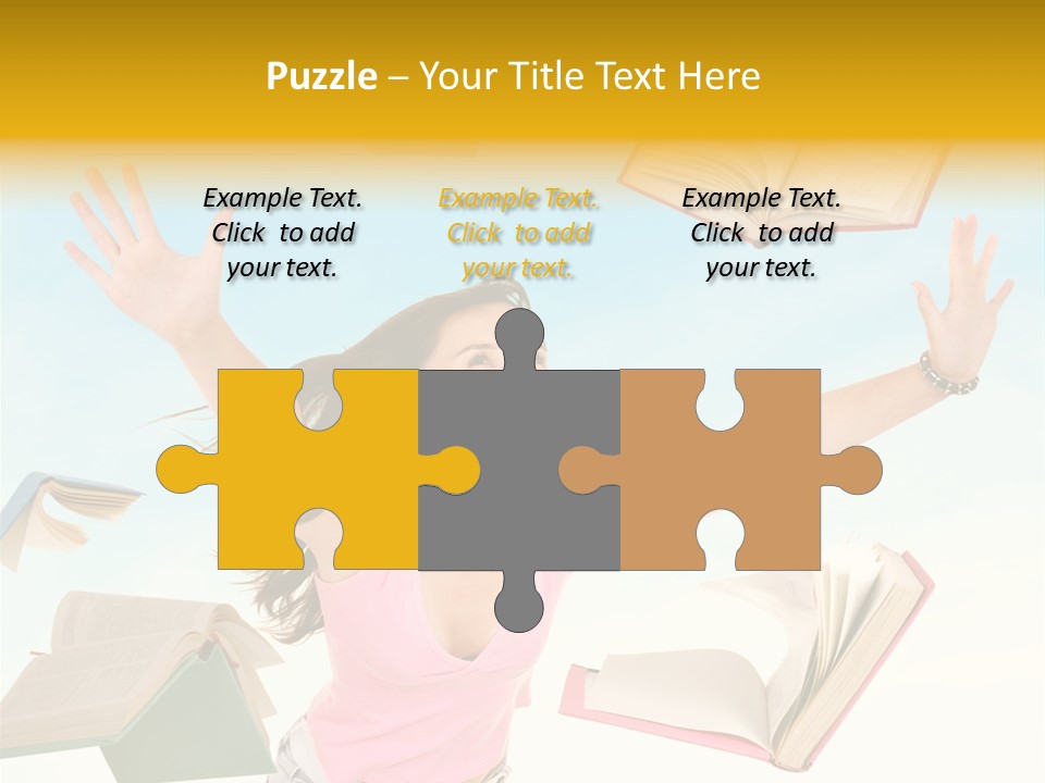 Studying Smiling Study PowerPoint Template