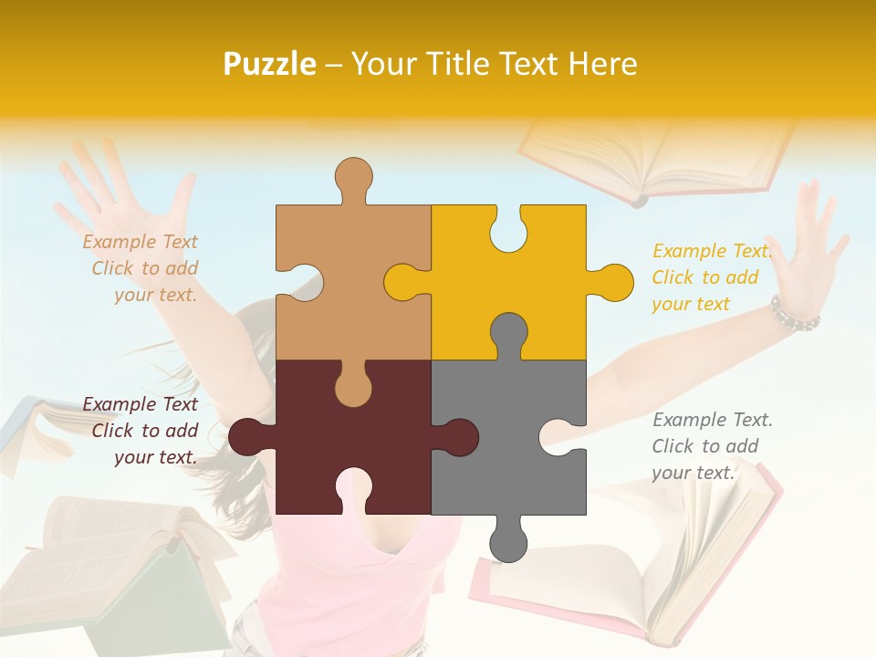 Studying Smiling Study PowerPoint Template