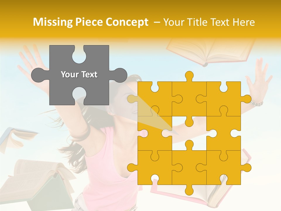 Studying Smiling Study PowerPoint Template