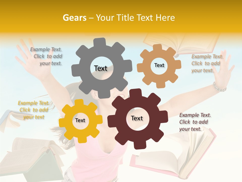 Studying Smiling Study PowerPoint Template