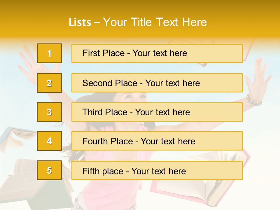 Studying Smiling Study PowerPoint Template