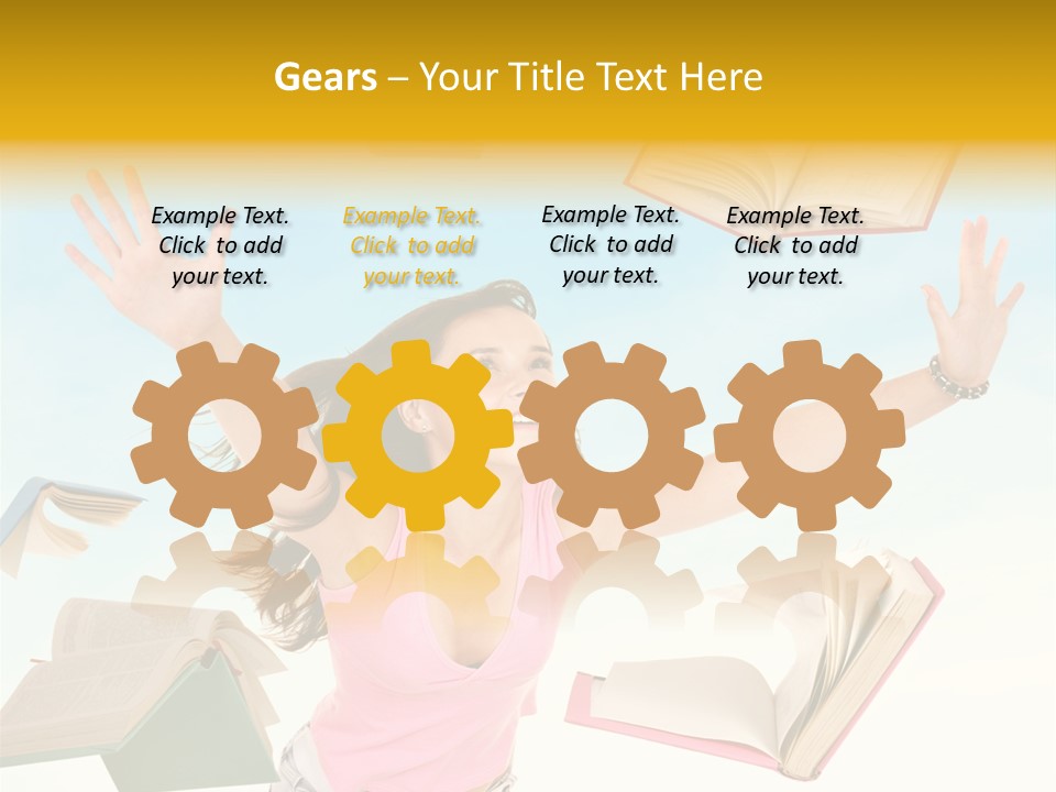 Studying Smiling Study PowerPoint Template