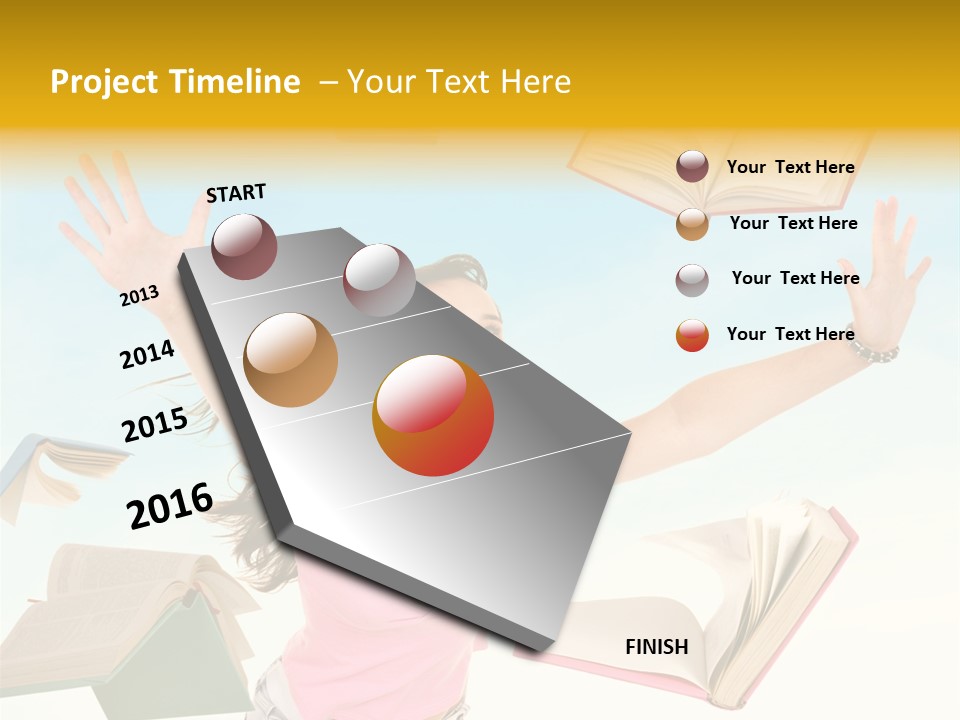Studying Smiling Study PowerPoint Template