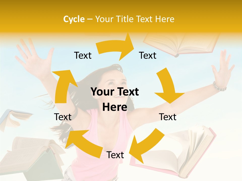 Studying Smiling Study PowerPoint Template