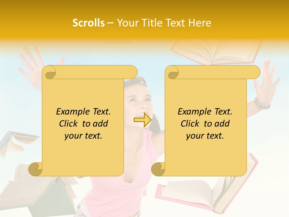 Studying Smiling Study PowerPoint Template
