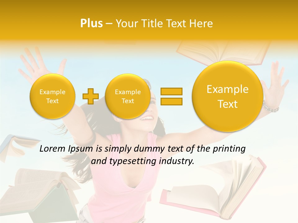 Studying Smiling Study PowerPoint Template