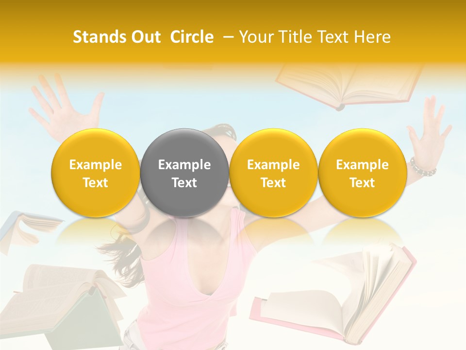 Studying Smiling Study PowerPoint Template