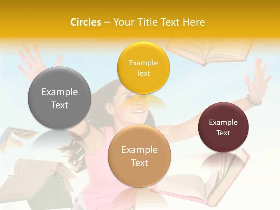 Studying Smiling Study PowerPoint Template